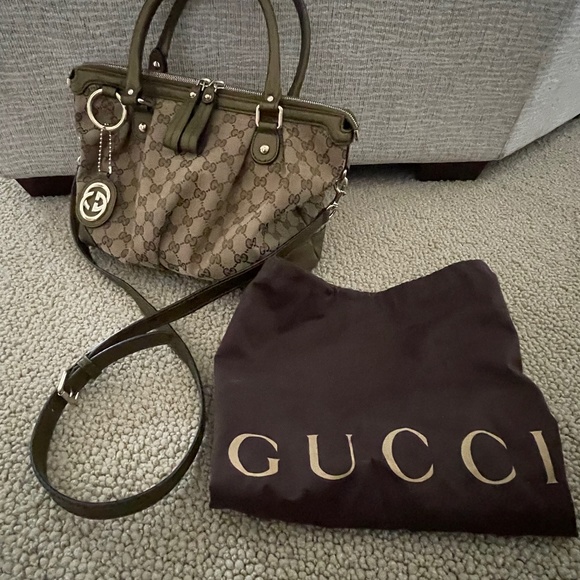 GUCCI Sukey 2 Way Top Handle Bag Satchel Tote - Picture 1 of 12